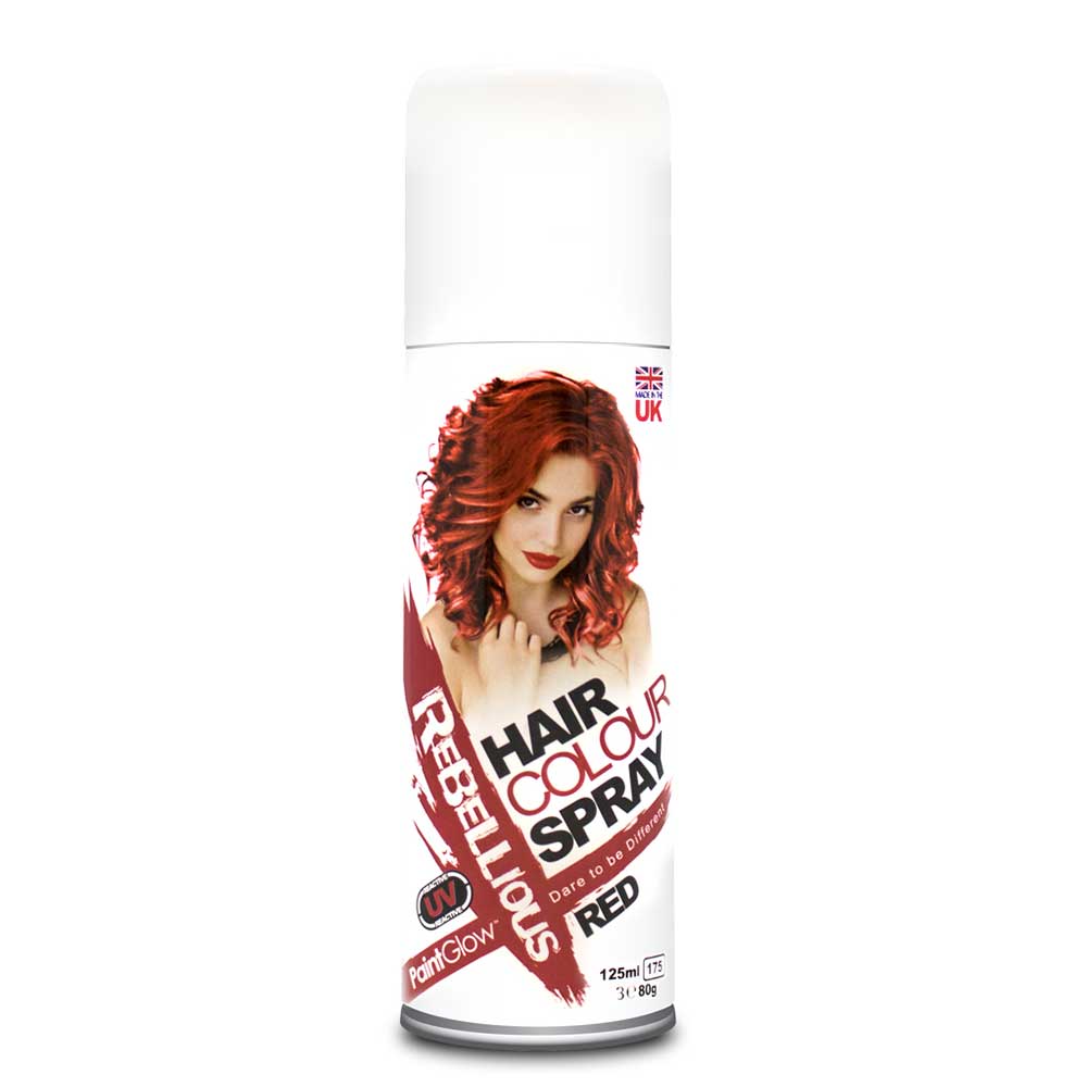 PaintGlow - UV Haarspray - Rot